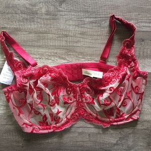 Lace Red Pushup Bra